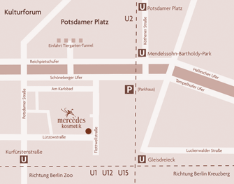 Anfahrt zu Mercedes Kosmetik